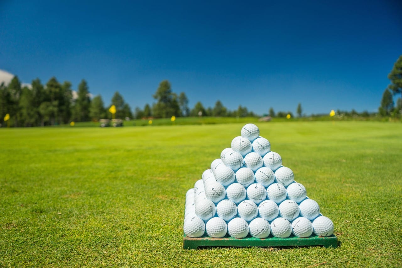 Photo by bedrck golf, golf balls, green, golf course, golf club, golfing, stack, balls, golf, golf, golf, golf, golf